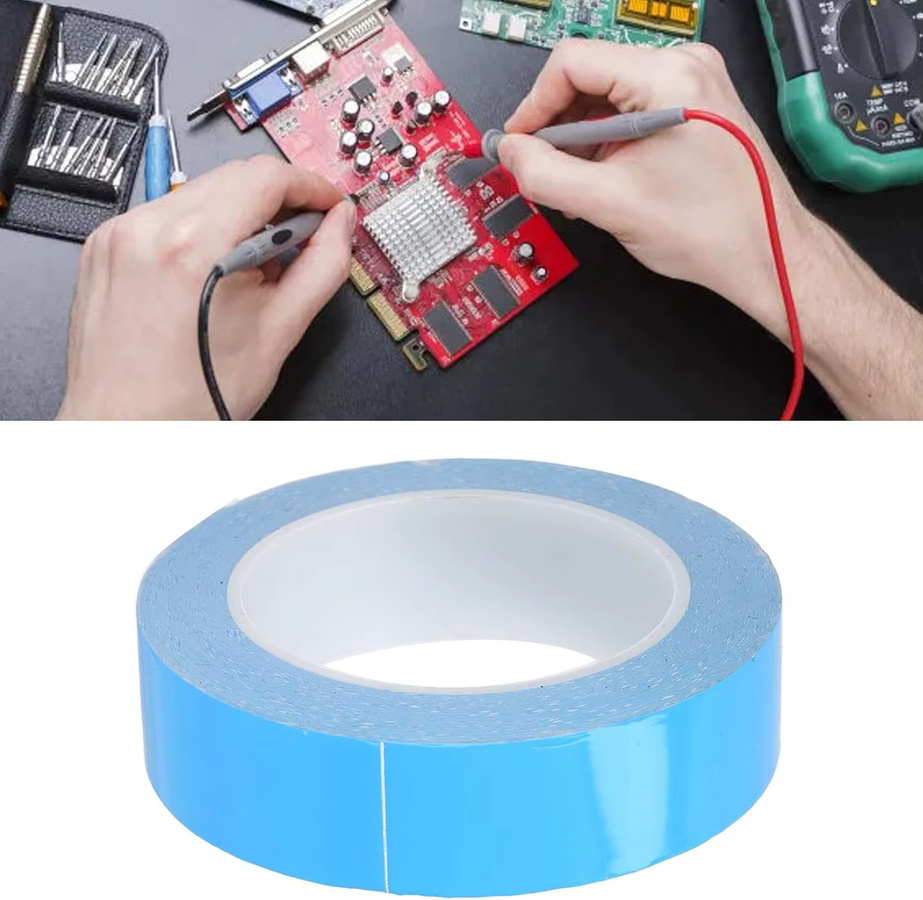 Doppelseitiges Transferband als wärmeleitender Kleber für Chip-PCB-LED-Streifen und Kühlkörper in Blau - Bild 3