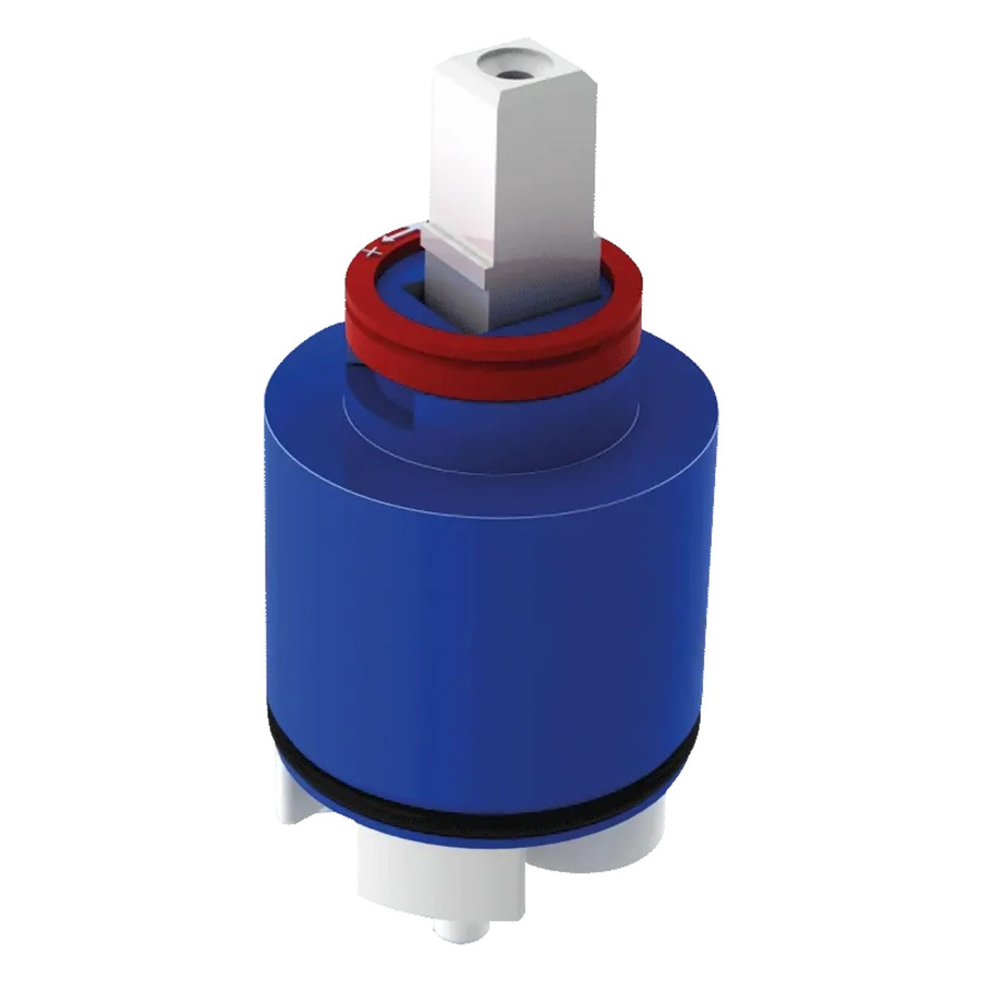 Delabie Keramikkartusche mit Sockel und Durchflussbegrenzer, Durchmesser: 40 mm, Blau - Bild 2