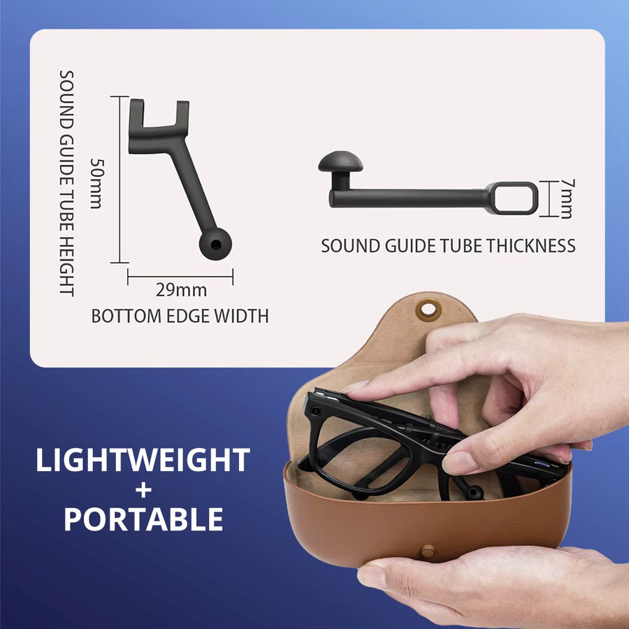 FONKEN Sound Guide Verstärker für Matte Ray AR Smart Glasses, In-Ear Ohrstöpsel mit Silikon-Geräuschisolierung zur Reduzierung von Schallleckagen, Farbe: Schwarz - Bild 4