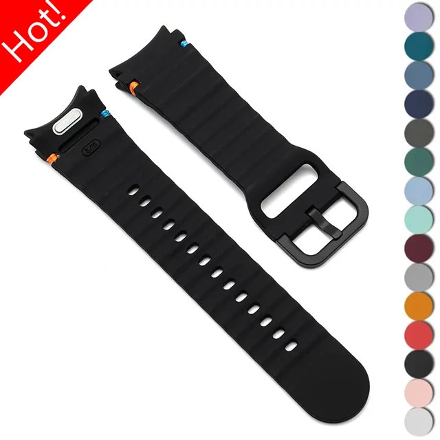 Original No Laps Uhrenarmband Silikon, Schwarz, Unisex - Bild 1