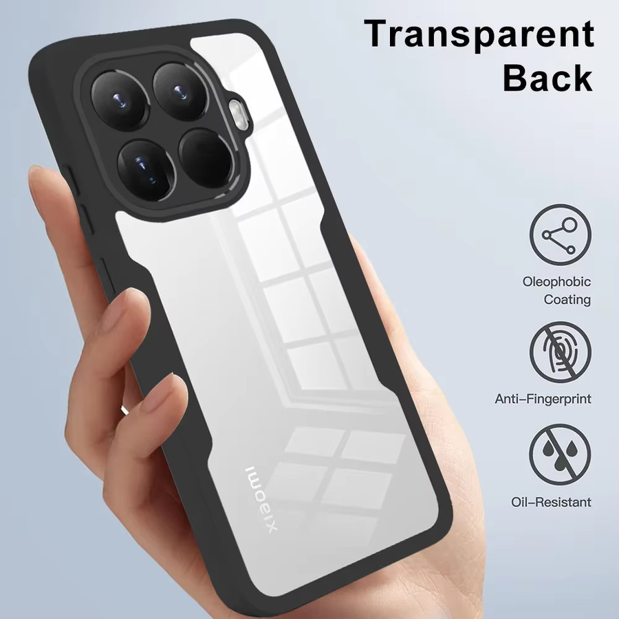 Fundas Coque Stoßfeste Schutzhülle mit Displayschutzfolie für Xiaomi 17T, 15T Pro, Mi 17 und 15 5G in Schwarz - Bild 3