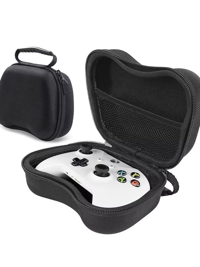 QUERPXAF Hartschalen-Reisetasche für PS5, Xbox Series X/S und Nintendo Switch Controller, stoßfeste EVA-Tasche in Weiß - Bild 4