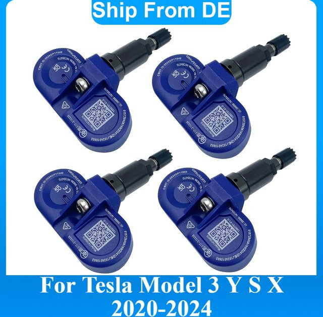 4 Stück Bluetooth Reifendrucküberwachungssensoren TPMS für Tesla Model 3, Y, S, X (2020-2024) und Model Y Juniper (2025) 1490701-00-B 1490701-01-B 1490701-01-C - Bild 1