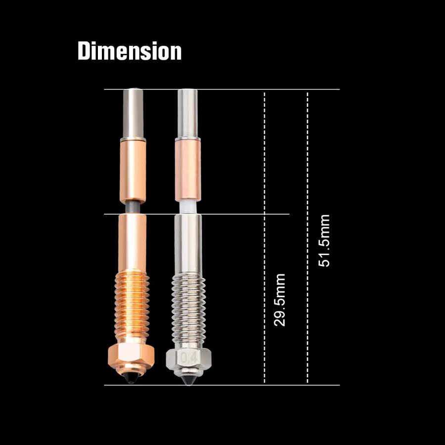 Trianglelab Bimetall-Düse mit Keramikisolierung für QIDI Plus4 in Silber - Bild 2