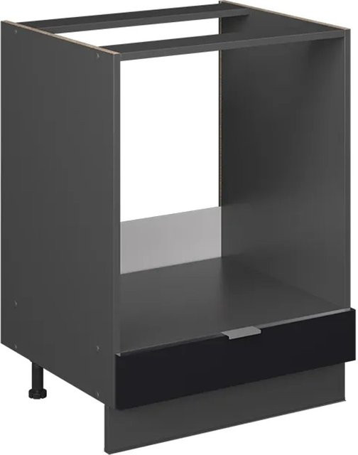 Vicco Herdumbauschrank Fame-Line Anthrazit Schwarz gestreift mit Soft-Close-Scharnieren Breite: 60 cm, Höhe: 82 cm, Tiefe: 51,6 cm - Bild 2