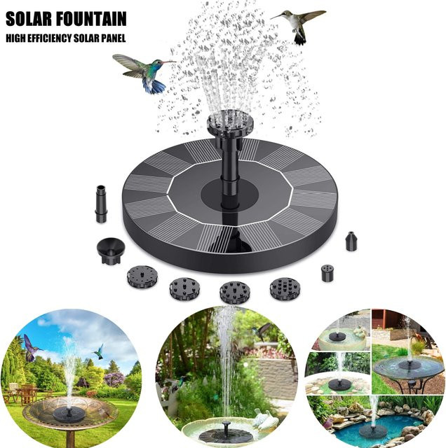 ZRGAE Solar Wasserfall Brunnen für Garten, Pool und Teich als dekorative Mini-Vogelbad-Dekoration für Outdoor-Bereiche - Bild 1