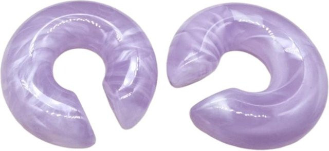 Ohrringe C-Form, Harz, Acryl, violett, Unisex - Bild 1