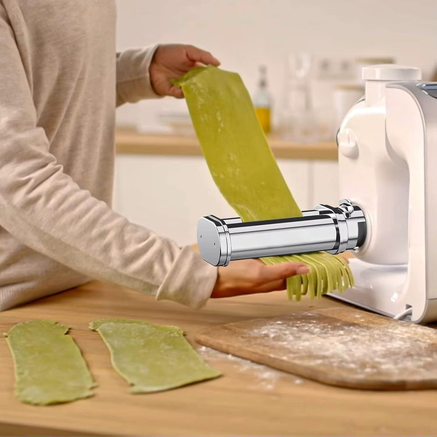 Bosch Nudelzubehör aus Edelstahl für MUM 5 Serie, Spaghetti- und Fettuccine-Schneider, Silber - Bild 2