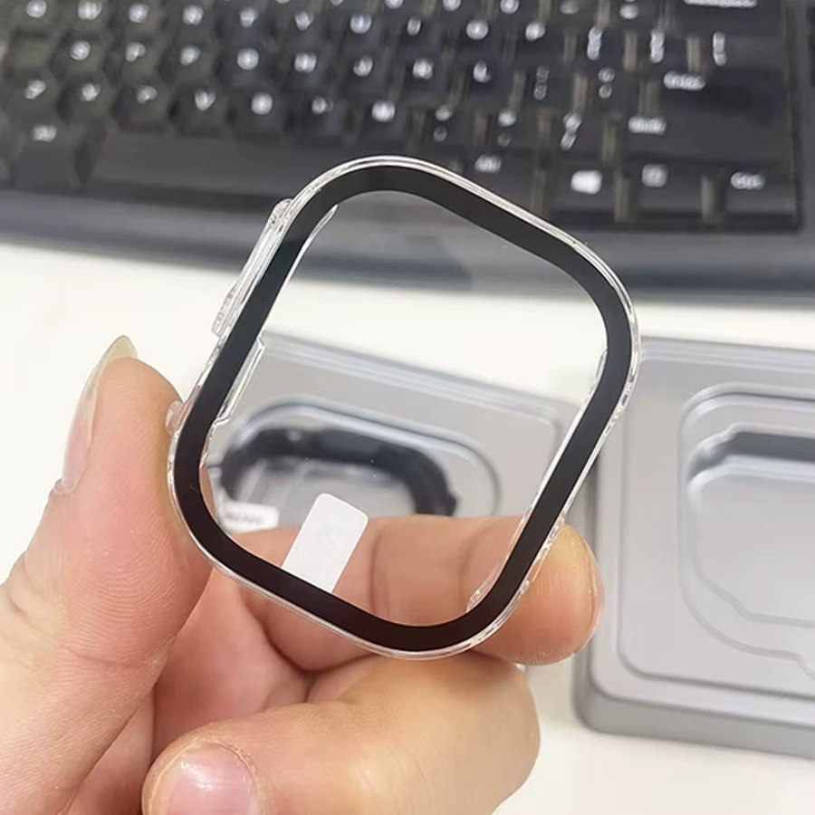 Abdeckung für Apple Watch Ultra 3 49 mm, PC-Gehäuse, Displayschutz aus gehärtetem Glas, Unisex - Bild 2