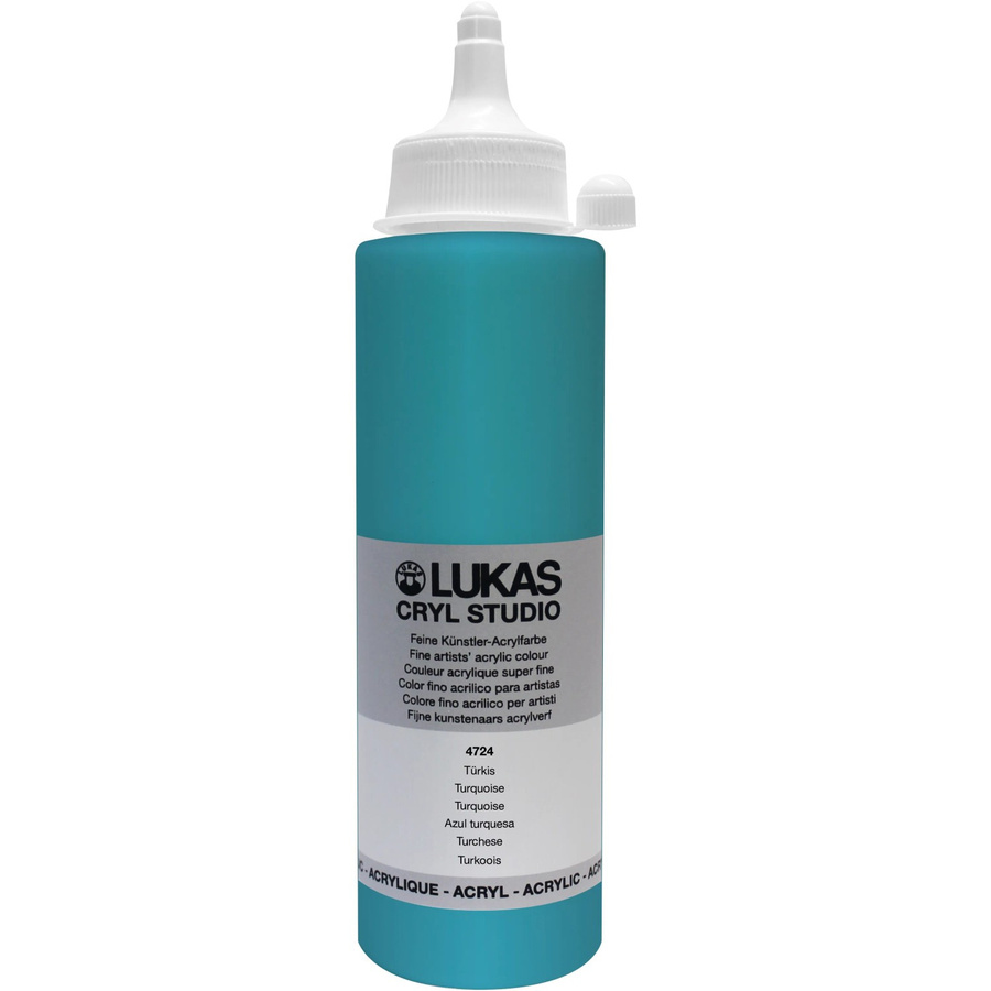 Lukas Cryl Studio Premium-Acrylfarbe Türkis 250 ml - Bild 2