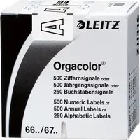 Leitz Buchstabensignal Orgacolor weiß zur Markierung von Papier - Bild 1