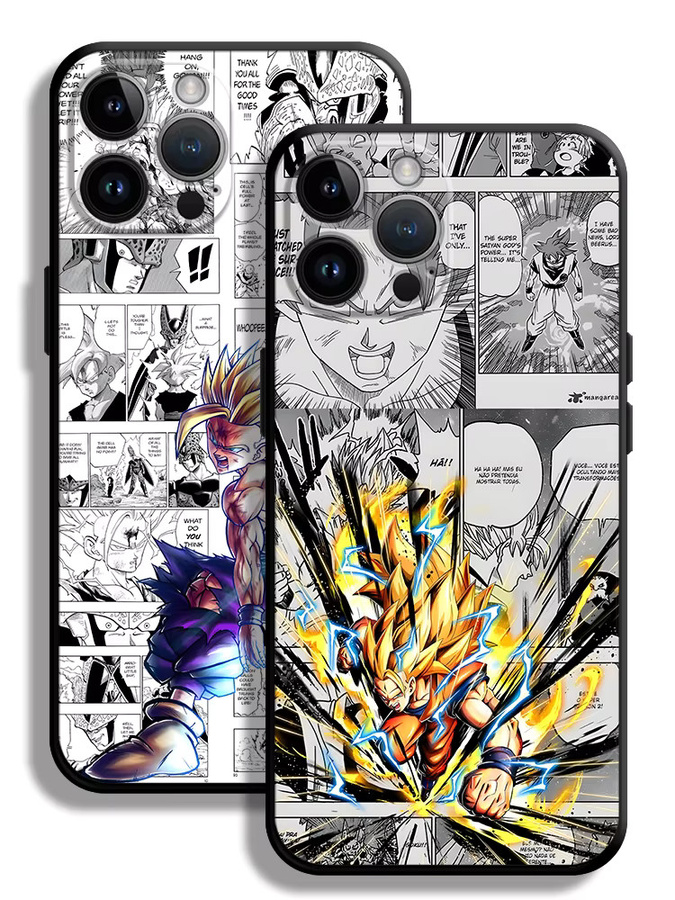 Dragon Ball Goku und Son Gohan Handyhülle für iPhone Modelle in Schwarz und Multicolour, weiche Schutzhülle - Bild 3