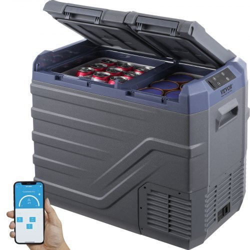 VEVOR Car Refrigerator 40 L Dual Zone Kompressor Kühlschrank und Gefriergerät für Camping und RV, Grau - Bild 1