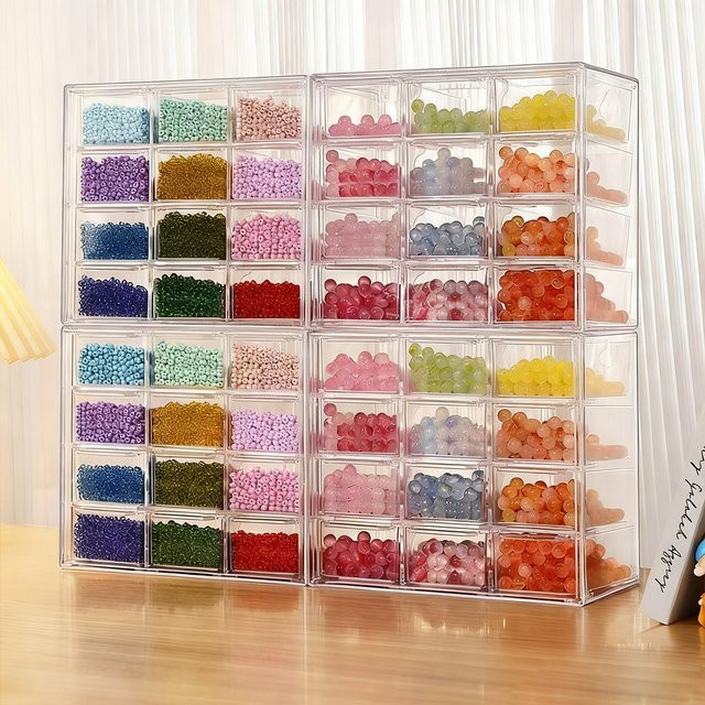 Transparente Schmuckaufbewahrungsbox aus Acryl mit Schubladen für Armbänder, Schreibwaren und Lippenstift - Bild 1