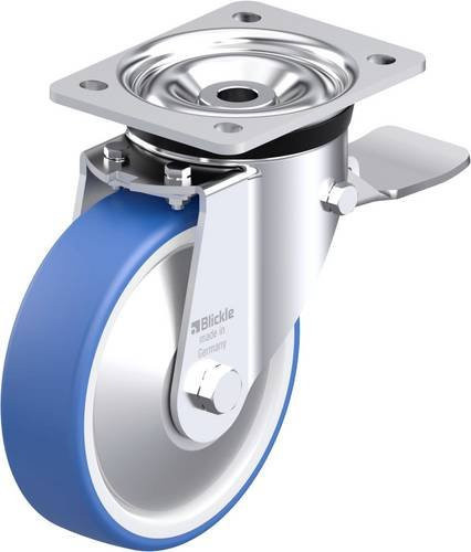 Blickle Stahlblech-Lenkrolle LK-POTHS 160R-ST-FA in Blau, Rad-Durchmesser: 160 mm, Tragfähigkeit: 400 kg - Bild 1