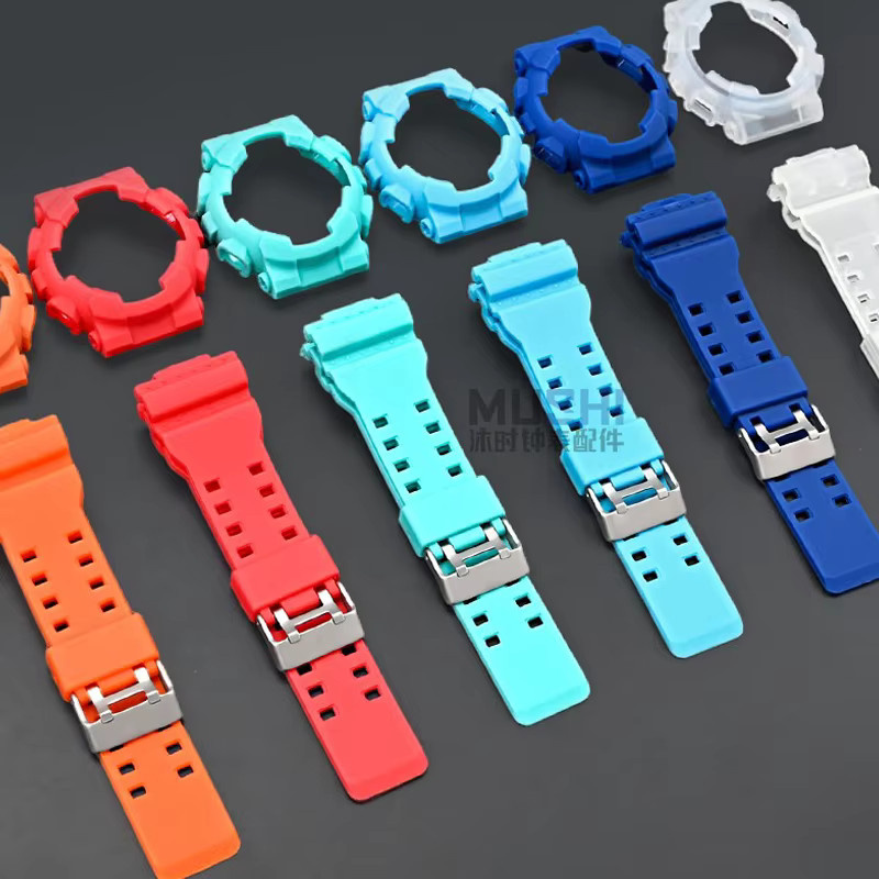 Casio Uhrenarmband Silikon, Bunt - Bild 1