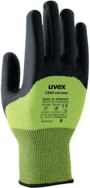 Uvex Handschutz Strick-HS C500 wet plus in Grün, Größe 11 - Bild 1