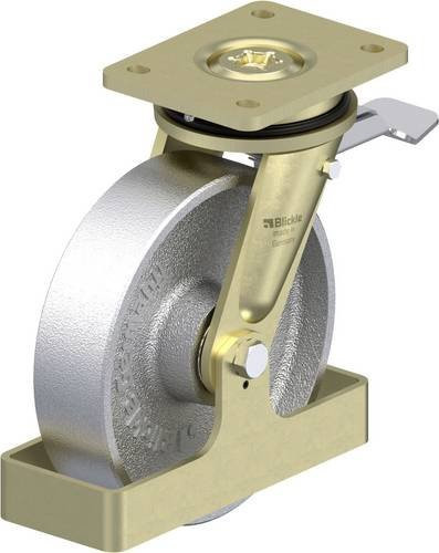 Blickle Schwerlast-Lenkrolle LS-G 200K-ST-FS in Silber, Rad-Durchmesser: 200 mm, Tragfähigkeit: 1100 kg - Bild 1