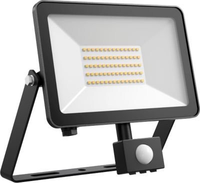 DOTLUX LED-Strahler FLOORslim-sensor 50W mit PIR-Bewegungsmelder und Dämmerungssensor, 4000K, Schwarz - Bild 1