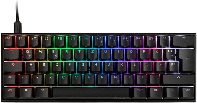 Ducky Mecha Mini MX-Red Gaming Tastatur Schwarz QWERTZ DE Mechanisch - Bild 1
