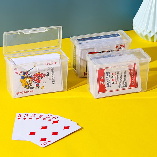 Transparente Kunststoff-Aufbewahrungsbox für Spielkarten und Fotokarten als Organizer für PTCG, MTG oder Kpop-Alben - Bild 1