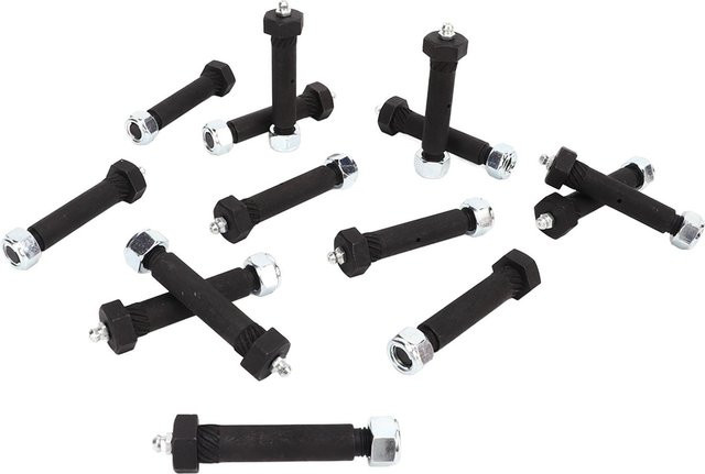 Aimo 14er Set Schmierbare Federbolzen mit Kontermutter aus verzinktem Kohlenstoffstahl für Anhänger, Außendurchmesser: 9/16 Zoll, Länge: 3 Zoll - Bild 1