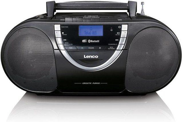 Lenco SCD-6900 Radiorekorder mit CD-Spieler und Kassettendeck in Schwarz und Silber - Bild 2
