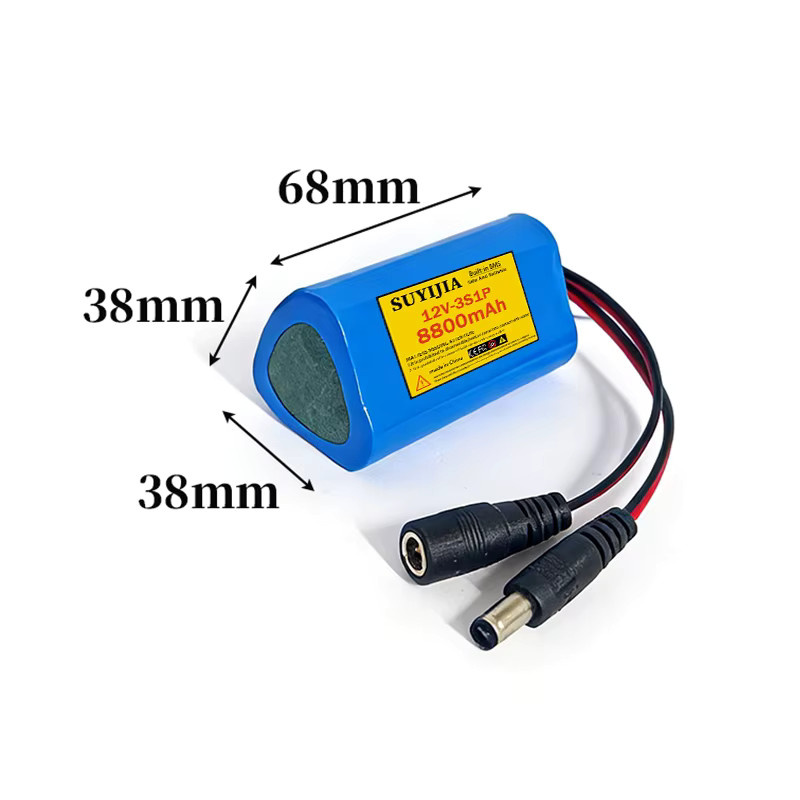 SUYIJIA 12V 8800mAh 3S1P Lithium-Ionen-Akku mit integriertem BMS, blau, wiederaufladbarer 18650 Akku für Elektrowerkzeuge und elektrisches Spielzeug - Bild 2