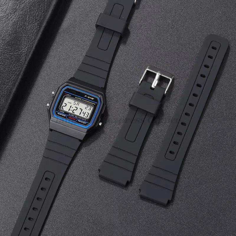 CASIO Uhrenarmband Silikon, Schwarz, Unisex - Bild 4