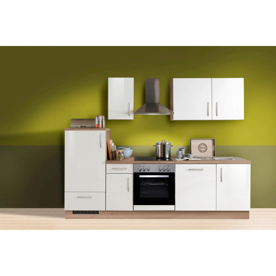 Menke Küchenzeile Artisan Premium in Weiß Lack und Artisan-Eiche Nachbildung, Breite: 270 cm, Höhe: 133 cm, Tiefe: 60 cm - Bild 2