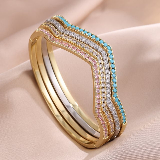 ZAKOL Armband, CZ-Zirkon, Blau Türkis, Damen - Bild 1