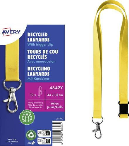 Avery Zweckform Textilband 4842Y für Namensschilder Gelb 10 Stück (Länge: 44 cm, Breite: 1,5 cm) - Bild 1