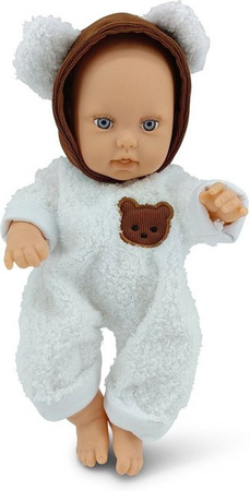 Moni Kinderpuppe Bear und Baby 30 cm Kuscheltier mit weichen Körper weiß