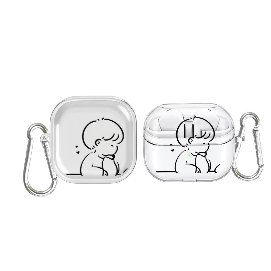 Transparente Kopfhörerhülle für Samsung Galaxy Buds Live, Buds 2, Buds 2 Pro, Buds 3 Pro, Buds 3 FE und Buds 4 Pro im niedlichen Paar Design - Bild 3