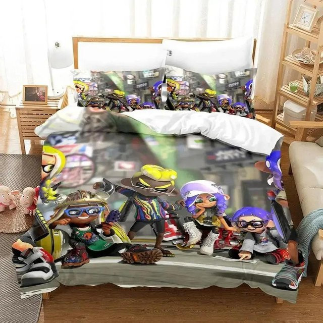 Splatoon 3 Bettwäsche-Set von Binchi Outdoor Product, mehrfarbig, B/H: 135 x 200 cm - Bild 1