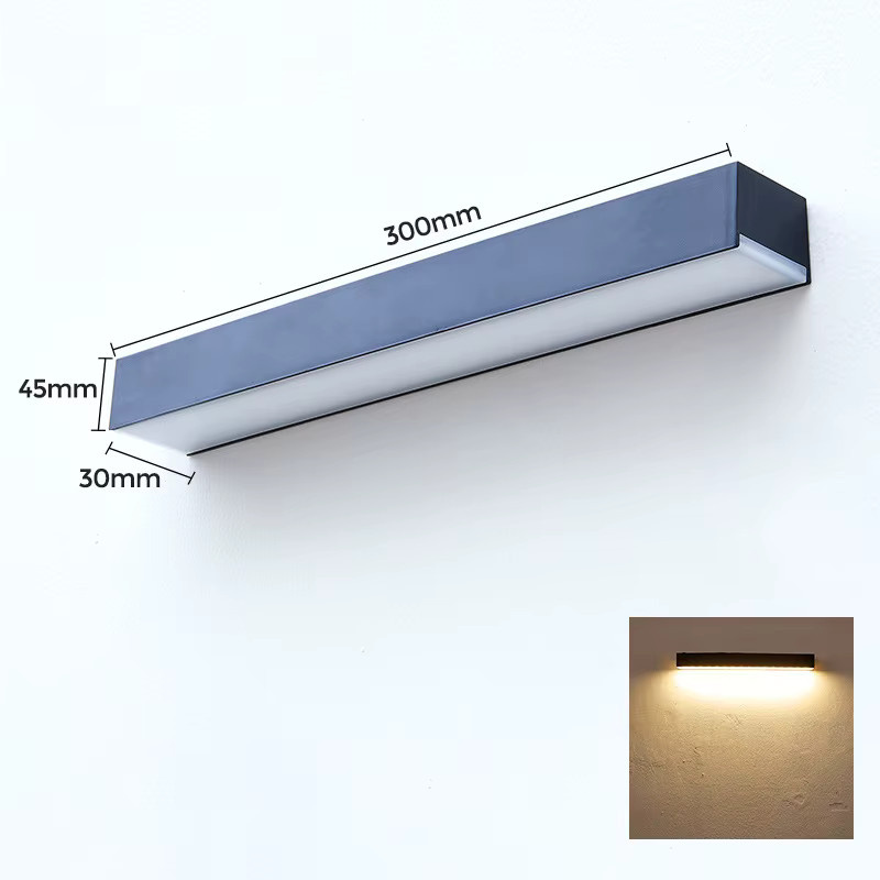 Solar Wandleuchten für den Außenbereich mit LED und Touch-Funktion, Wasserdicht, Warmweiß, Schwarz - Bild 5