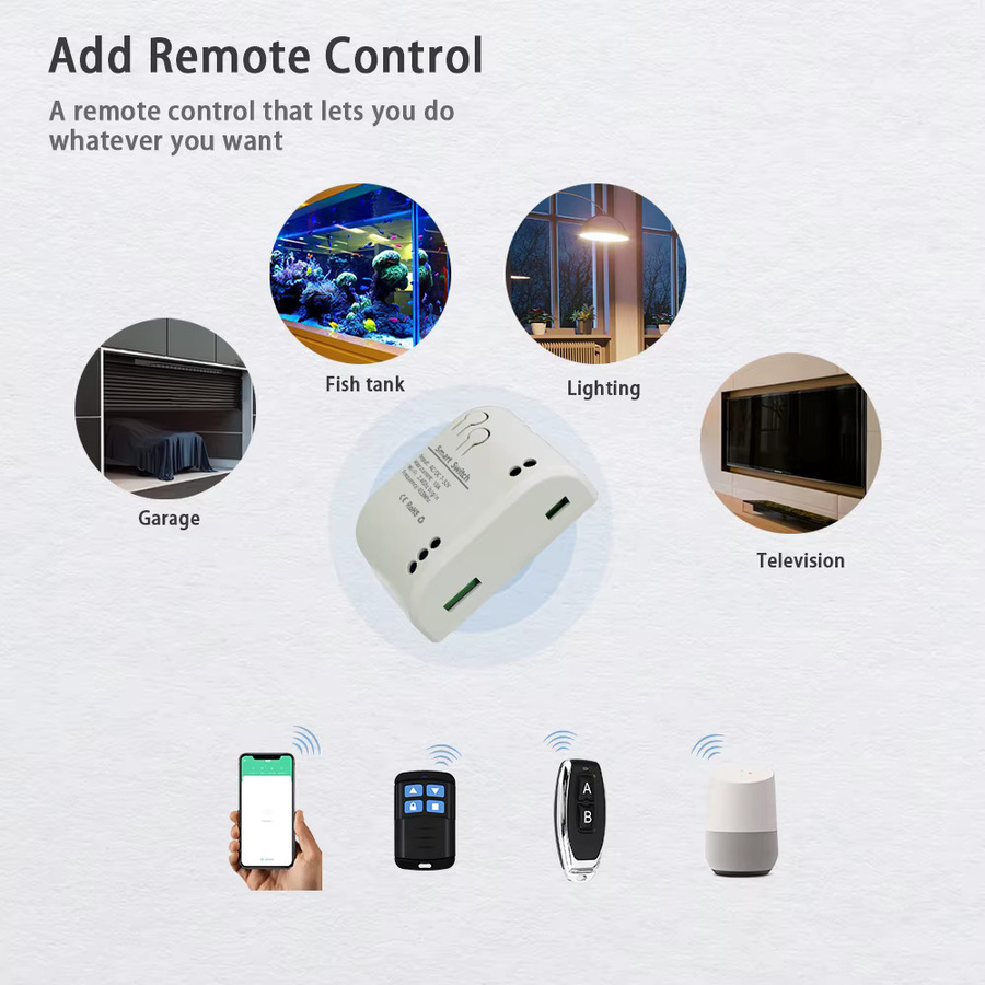 Tuya WiFi Smart Garage Schiebetür Öffner Schalter mit trockenem Kontakt und Sprachsteuerung für Alexa - Bild 4
