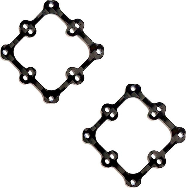 YUENHOANG Flight Controller Adapter Board aus Carbon Faser, 2er-Set, Schwarz, B/B: 25,5 x 25,5 mm bis 20 x 20 mm, M2 Loch, für FPV Racing Drone AIO Board - Bild 1