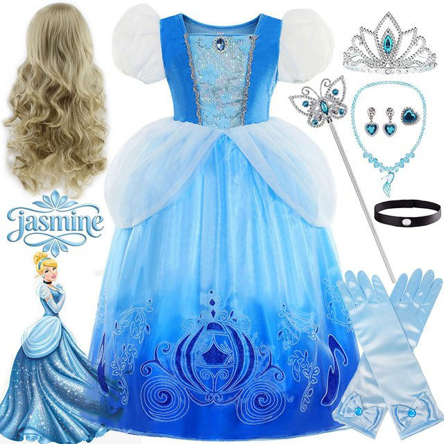 Disney Cinderella Prinzessin Cosplay Kleid, Ballkleid Set - Bild 1