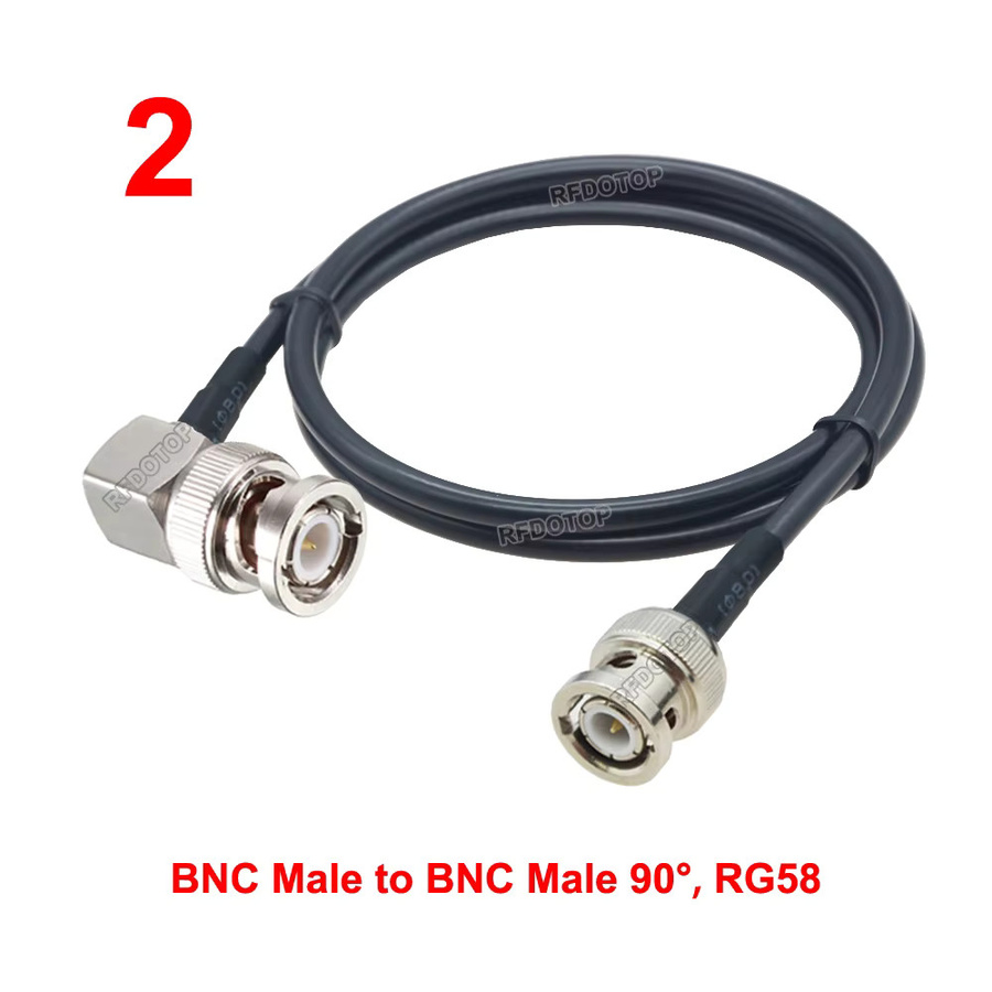 RFDOTOP Q9 BNC auf BNC Koaxialkabel Verlängerung Pigtail Crimp 50 Ohm RG58 Schwarz - Bild 3