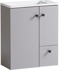 Schildmeyer Waschtisch Lugo aus Keramik in Grau, B/H: 50 x 60 cm