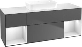 V&B Waschtischunterschrank Finion in Anthrazit lackiert, B/T/H: 160 x 50,1 x 50,1 cm - Bild 1