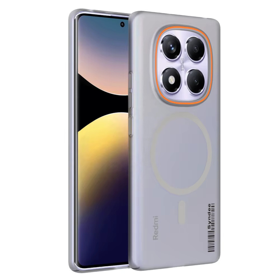 Transparente magnetische Schutzhülle für Xiaomi Redmi Note 15 14 Pro Plus 4G 5G in Orange - Bild 3