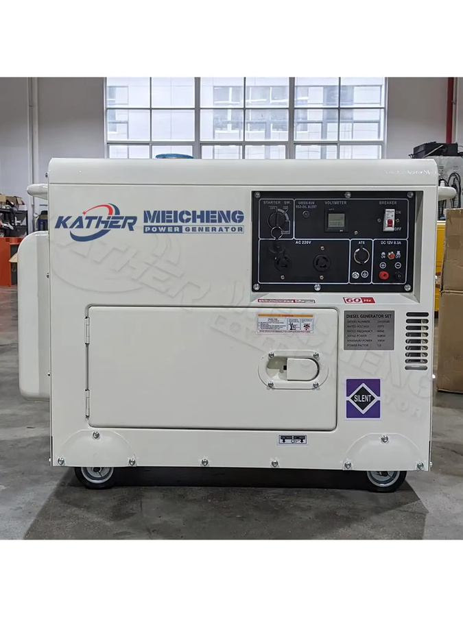 XMSJ Geräuscharmer Dieselgenerator mit Schalldämmung 10 kW/10 kVA in Weiß mit optionalem ATS - Bild 5