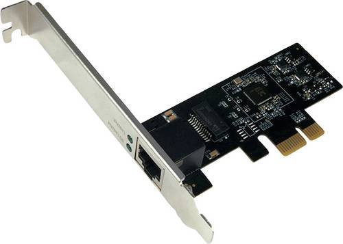 Value PCIe x1 Gigabit-LAN Netzwerkkarte mit RJ45 Anschluss für 1/2.5/5 Gbit/s in Silber - Bild 1