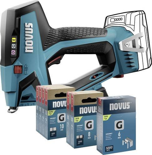 Novus Tools Akkutacker J-551 in Blau für Klammerntyp 11 und Typ 53F mit einer Klammernlänge von 6 - 14 mm - Bild 1
