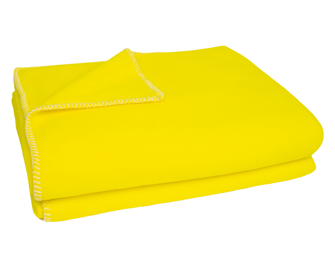 Zoeppritz Soft-Fleece Wohndecke in Schwarz und Gelb, flauschig und waschbar bei 30 Grad, Oeko-Tex Standard 100 - Bild 1