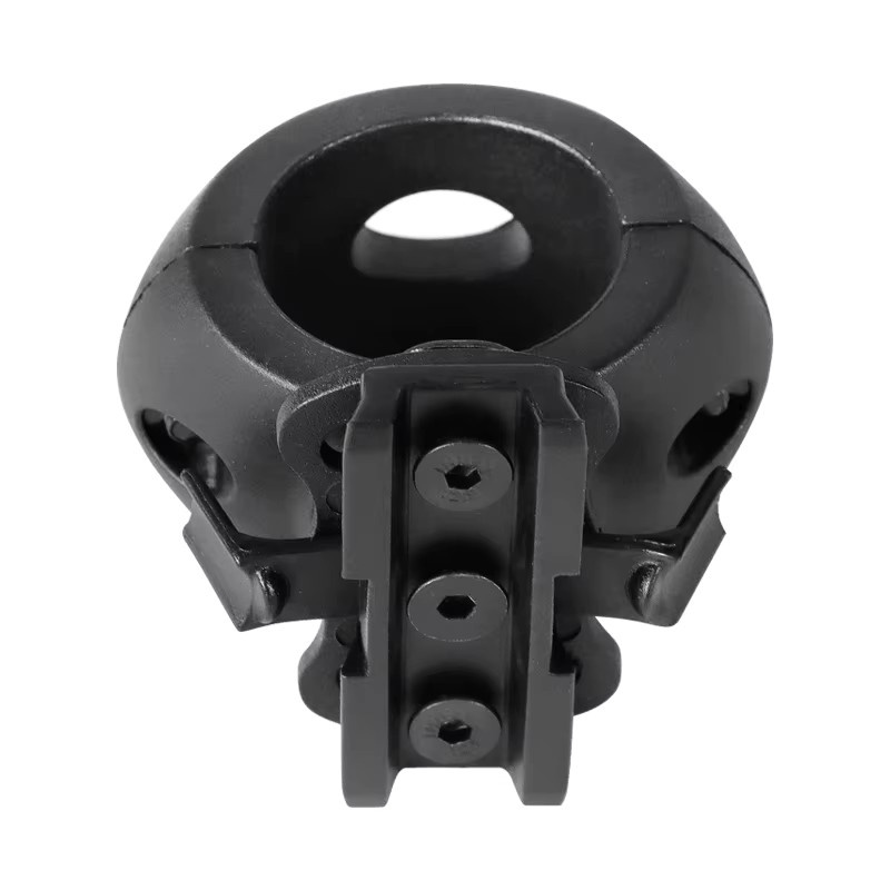 BOOIU Helm-Taschenlampen-Halter-Clip in Schwarz für schnelles taktisches Helm-Mount-Klemmadapter mit 60-Grad-Universal-Schienen-Helm-Zubehör - Bild 4