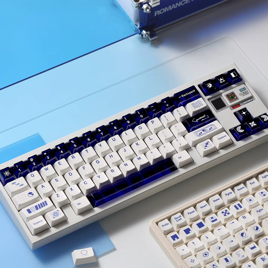 Venit Keys Geometrische Tastenkappen in Weiß, Cherry Profile aus PC-PBT für mechanische MX-Tastaturen - Bild 3