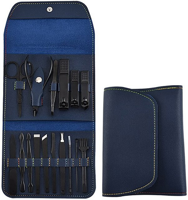 TPFBeauty Maniküre- & Pediküre-Set, 16-teilig, Blau - Bild 1